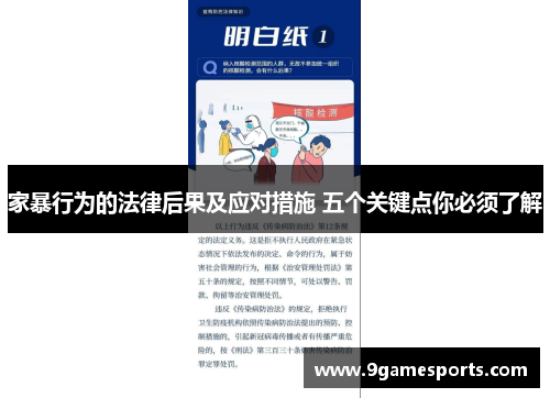 家暴行为的法律后果及应对措施 五个关键点你必须了解